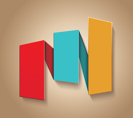 Vintage Styled Ribbon Design, Vector Illustration.