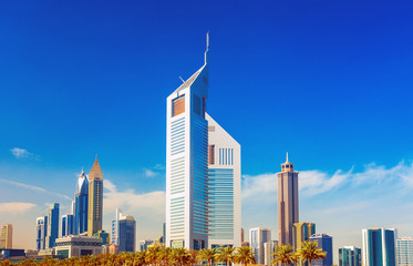 Panorama of the center of Dubai,Dubai,United Arab Emirates