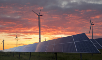 photovoltaic panels and wind turbines-the concept of renewable energy sources