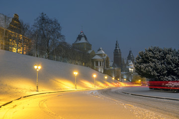  Haken terraces in Szczecin in winter scenery
