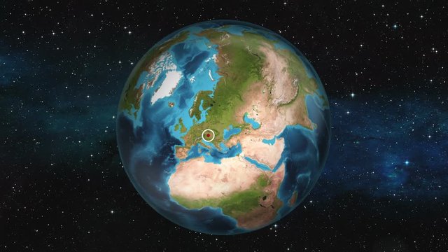 Earth Zoom In - Budapest, Hungary