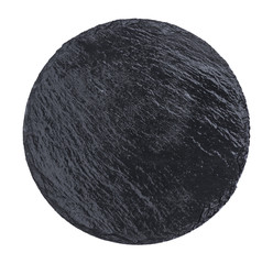 Fototapeta premium Round slate plate isolated on white background