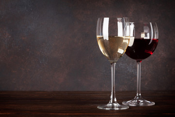 Red and white wine