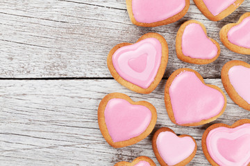 Valentines day greeting card with cookies