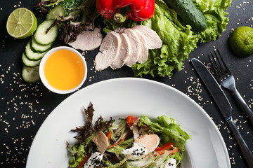 food photography art healthy eating lifestyle. organic meal recipe concept. proper nutrition.