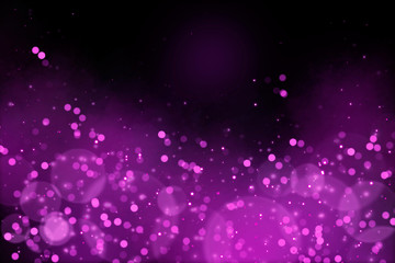 Abstract pink bokeh on black background
