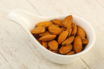 Almond in the bowl
