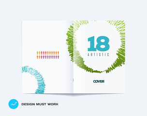 Abstract design of business vector brochure, template cover, poster, flyer