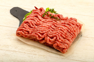 Raw minced beef meat