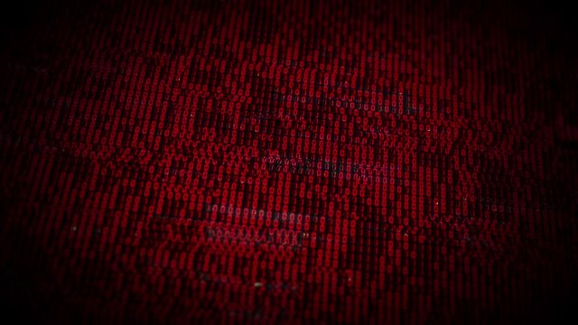 Corrupted computer data loss abstract background with glitch effects over digital binary code. IT industry, cybersecurity and networks concept