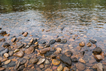 The rocks at the riverside