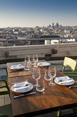 servicio de mesa de restaurante