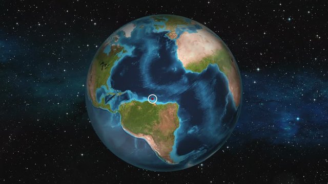 Earth Zoom In - Cayenne French Guiana