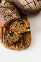 Homemade rye bread on leaven.