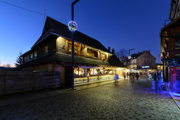 Traditional street architecture in Zakopane © velishchuk