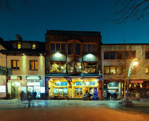Traditional buildings in Zakopane, Poland © velishchuk