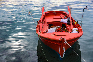 Obraz premium fishing boat on the sea