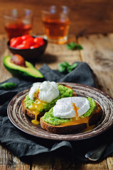 Poached egg Avocado Rye Toasts