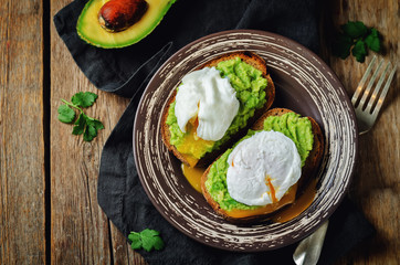 Poached egg Avocado Rye Toasts