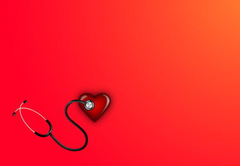 Stethoscope and heart
