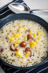 Sour soup in bowl.