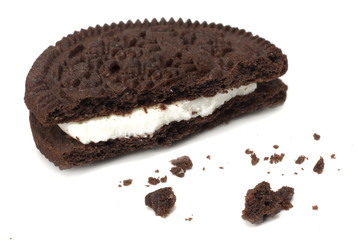 chocolate biscuits isolated on a white background