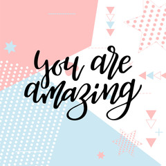 Valentine Day poster. Hand drawn poster or card. Love messages. handwritten calligraphy tex. Vector illustration