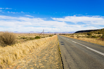 Perspective road from Orange Free State, South Africa