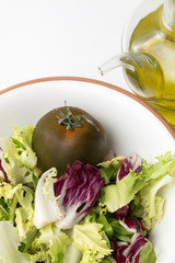 oil next to the salad