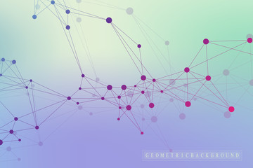 Global network connection. Network and big data visualization background. Global business. Vector Illustration.