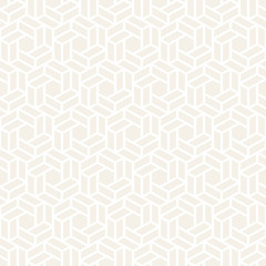 Vector seamless stripes subtle pattern. Modern stylish texture with monochrome trellis. Repeating geometric hexagonal grid. Simple lattice design.