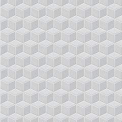 Seamless pattern of gray cubes