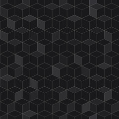 Seamless pattern of black cubes