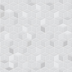Seamless pattern of gray cubes
