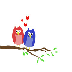 Aşık baykuşlar çizimi