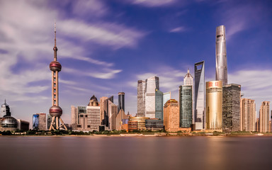 Skyline von Shanghai am Tag