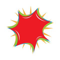 Isolated comic bubble