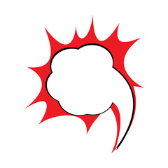 Empty comic speech bubble