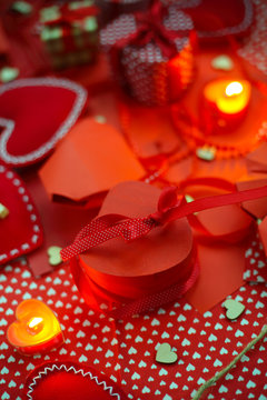 Many valentine day hearts