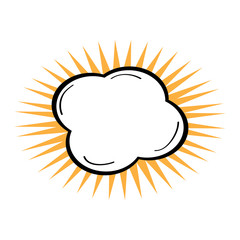 Isolated comic bubble