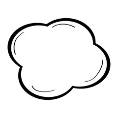 Isolated comic bubble