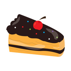 Isolated cake illustration