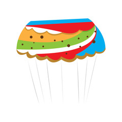 Isolated cupcake illustration
