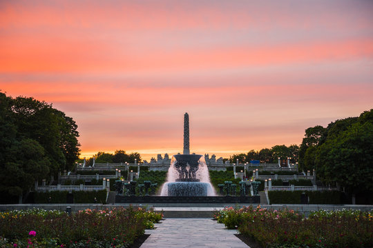 The Vigeland installation in the Frogner Park. Norway, Oslo.