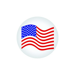 american flag icon vector