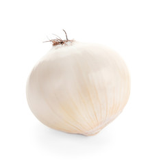Fresh whole onion on white background
