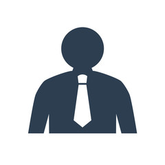 Businessman icon on white background.