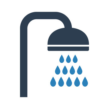 recommend clip art: Shower icon on white background.