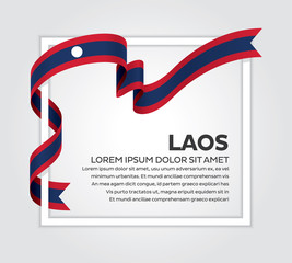 Laos flag background