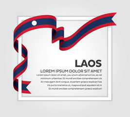 Obraz premium Laos flag background